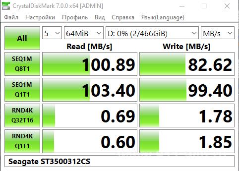 Замер скорости и производительности HDD диска 